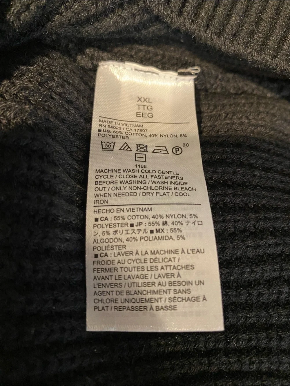 NEW BANANA REPUBLIC BLACK FULL ZIP CARDIGAN SWEATER SZ XXL